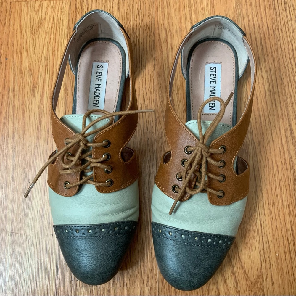 Steve Madden Cori Cutout Oxford Flats - Size 7